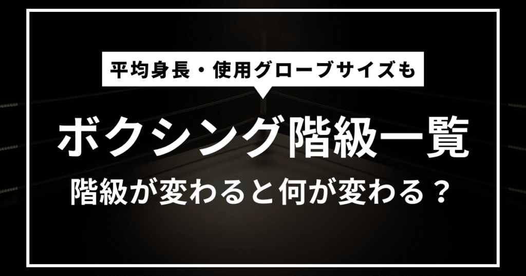 ボクシング階級一覧