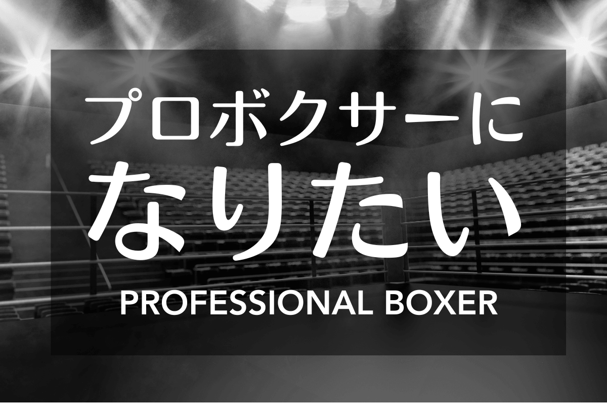 プロボクサーになりたい