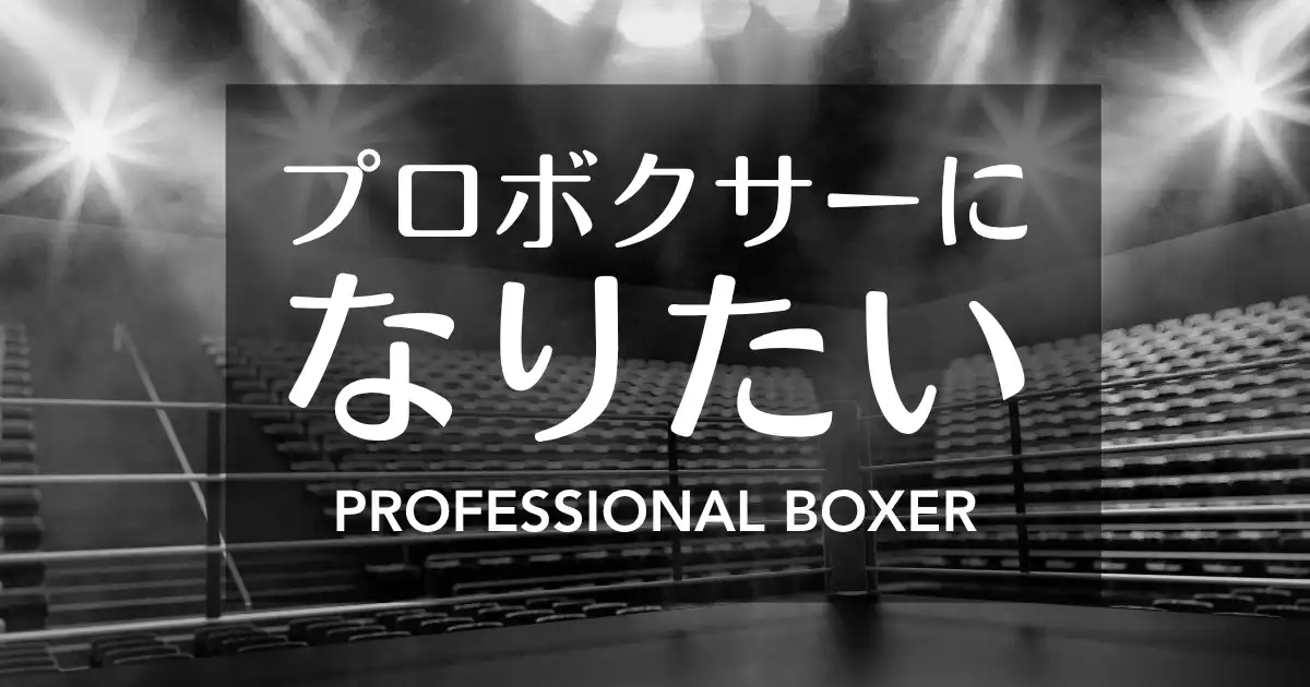 プロボクサーになりたい
